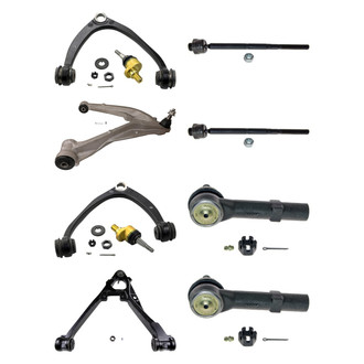MOOG® - Front Lower and Upper Control Arm with Ball Joint and Tie Rod End Kit