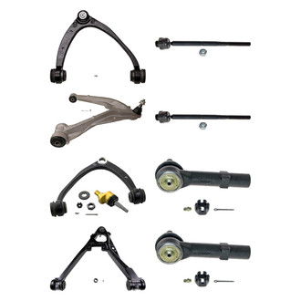 MOOG® - Front Lower and Upper Control Arm with Ball Joint and Tie Rod End Kit