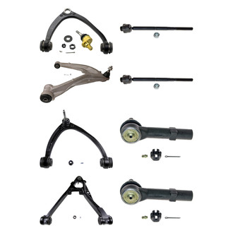 MOOG® - Front Lower and Upper Control Arm with Ball Joint and Tie Rod End Kit