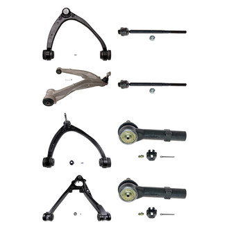 MOOG® - Front Lower and Upper Control Arm with Ball Joint and Tie Rod End Kit