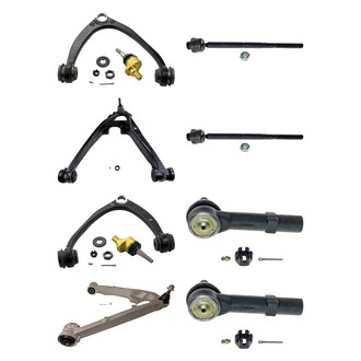 MOOG® - Front Lower and Upper Control Arm with Ball Joint and Tie Rod End Kit