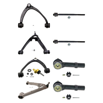 MOOG® - Front Lower and Upper Control Arm with Ball Joint and Tie Rod End Kit