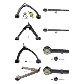 MOOG® - Front Lower and Upper Control Arm with Ball Joint and Tie Rod End Kit