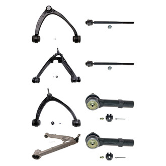 MOOG® - Front Lower and Upper Control Arm with Ball Joint and Tie Rod End Kit