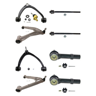 MOOG® - Front Lower and Upper Control Arm with Ball Joint and Tie Rod End Kit