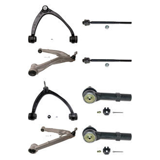 MOOG® - Front Lower and Upper Control Arm with Ball Joint and Tie Rod End Kit