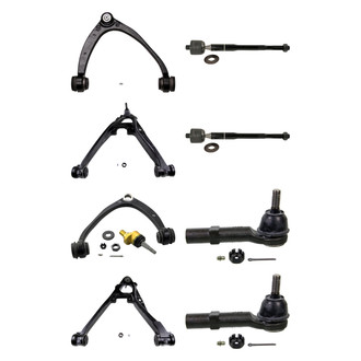 MOOG® - Front Lower and Upper Control Arm with Ball Joint and Tie Rod End Kit