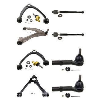 MOOG® - Front Lower and Upper Control Arm with Ball Joint and Tie Rod End Kit