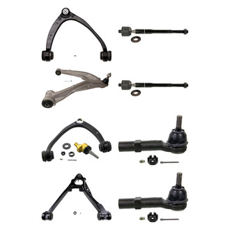 MOOG® - Front Lower and Upper Control Arm with Ball Joint and Tie Rod End Kit