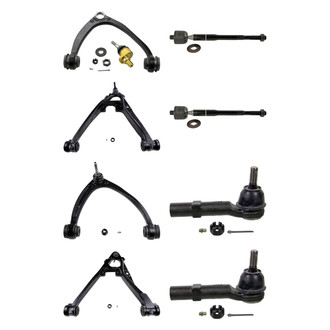 MOOG® - Front Lower and Upper Control Arm with Ball Joint and Tie Rod End Kit