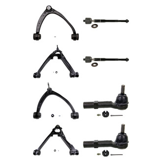 MOOG® - Front Lower and Upper Control Arm with Ball Joint and Tie Rod End Kit