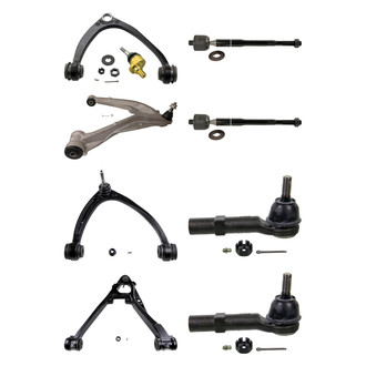 MOOG® - Front Lower and Upper Control Arm with Ball Joint and Tie Rod End Kit
