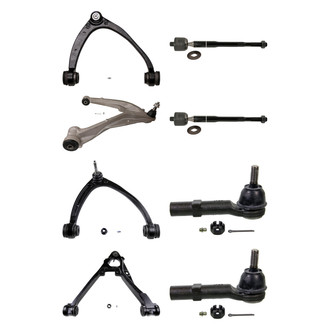 MOOG® - Front Lower and Upper Control Arm with Ball Joint and Tie Rod End Kit