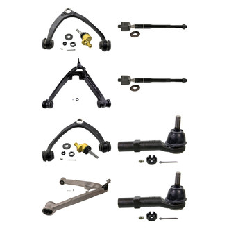 MOOG® - Front Lower and Upper Control Arm with Ball Joint and Tie Rod End Kit