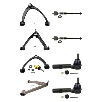 MOOG® - Front Lower and Upper Control Arm with Ball Joint and Tie Rod End Kit