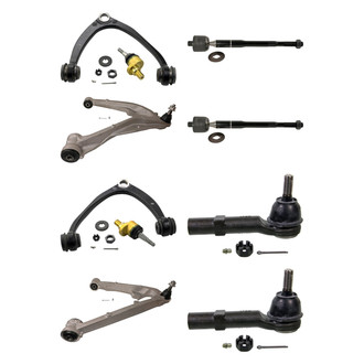 MOOG® - Front Lower and Upper Control Arm with Ball Joint and Tie Rod End Kit