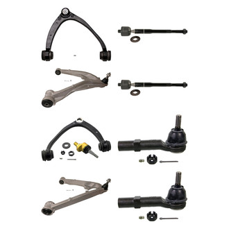 MOOG® - Front Lower and Upper Control Arm with Ball Joint and Tie Rod End Kit