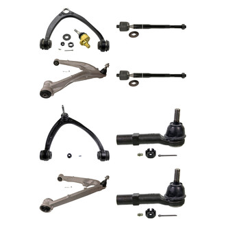 MOOG® - Front Lower and Upper Control Arm with Ball Joint and Tie Rod End Kit