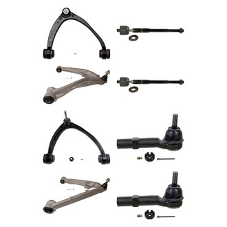 MOOG® - Front Lower and Upper Control Arm with Ball Joint and Tie Rod End Kit