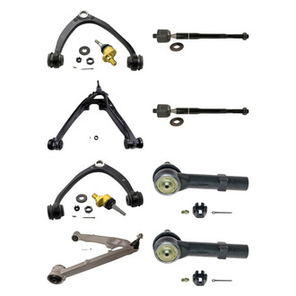 MOOG® - Front Lower and Upper Control Arm with Ball Joint and Tie Rod End Kit