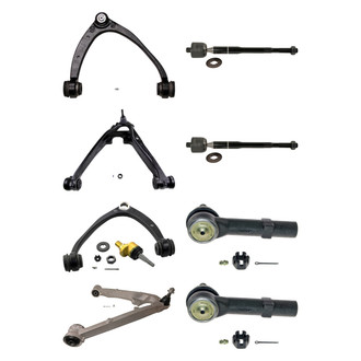 MOOG® - Front Lower and Upper Control Arm with Ball Joint and Tie Rod End Kit