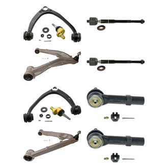 MOOG® - Front Lower and Upper Control Arm with Ball Joint and Tie Rod End Kit