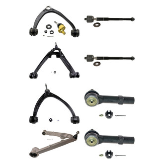 MOOG® - Front Lower and Upper Control Arm with Ball Joint and Tie Rod End Kit