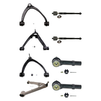 MOOG® - Front Lower and Upper Control Arm with Ball Joint and Tie Rod End Kit