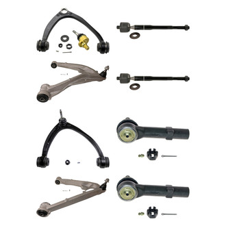 MOOG® - Front Lower and Upper Control Arm with Ball Joint and Tie Rod End Kit