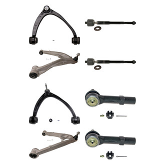 MOOG® - Front Lower and Upper Control Arm with Ball Joint and Tie Rod End Kit