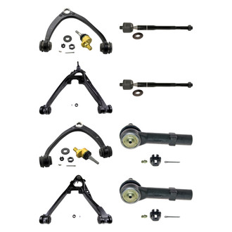 MOOG® - Front Lower and Upper Control Arm with Ball Joint and Tie Rod End Kit
