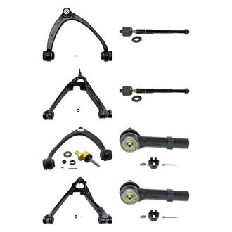 MOOG® - Front Lower and Upper Control Arm with Ball Joint and Tie Rod End Kit