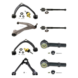 MOOG® - Front Lower and Upper Control Arm with Ball Joint and Tie Rod End Kit