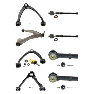 MOOG® - Front Lower and Upper Control Arm with Ball Joint and Tie Rod End Kit