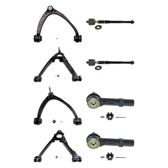 MOOG® - Front Lower and Upper Control Arm with Ball Joint and Tie Rod End Kit