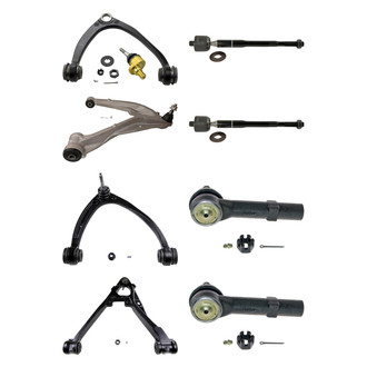 MOOG® - Front Lower and Upper Control Arm with Ball Joint and Tie Rod End Kit