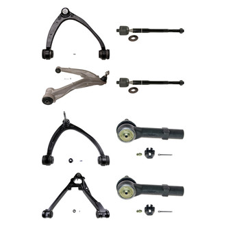 MOOG® - Front Lower and Upper Control Arm with Ball Joint and Tie Rod End Kit
