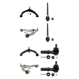 MOOG® - Front Lower and Upper Control Arm with Ball Joint and Tie Rod End Kit