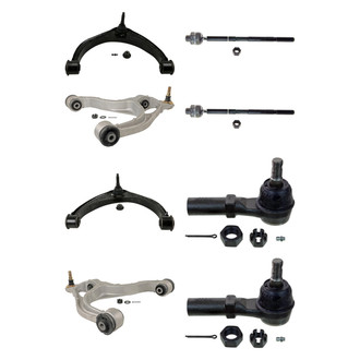 MOOG® - Front Lower and Upper Control Arm with Ball Joint and Tie Rod End Kit