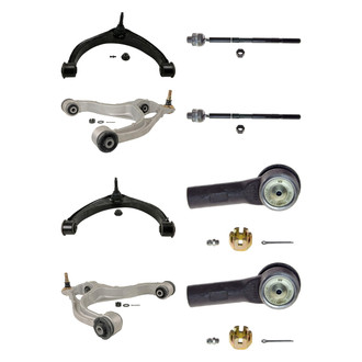 MOOG® - Front Lower and Upper Control Arm with Ball Joint and Tie Rod End Kit
