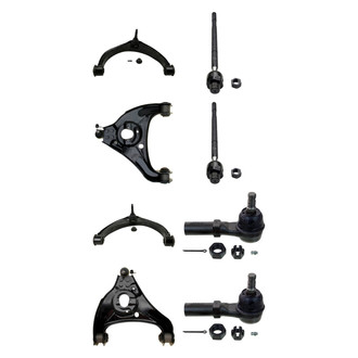 MOOG® - Front Lower and Upper Control Arm with Ball Joint and Tie Rod End Kit