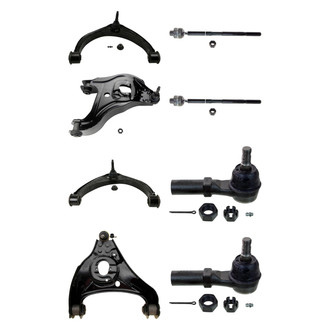 MOOG® - Front Lower and Upper Control Arm with Ball Joint and Tie Rod End Kit