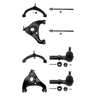 MOOG® - Front Lower and Upper Control Arm with Ball Joint and Tie Rod End Kit