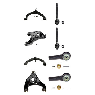 MOOG® - Front Lower and Upper Control Arm with Ball Joint and Tie Rod End Kit