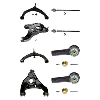 MOOG® - Front Lower and Upper Control Arm with Ball Joint and Tie Rod End Kit