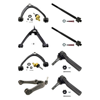 MOOG® - Front Lower and Upper Control Arm with Ball Joint and Tie Rod End Kit