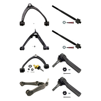 MOOG® - Front Lower and Upper Control Arm with Ball Joint and Tie Rod End Kit