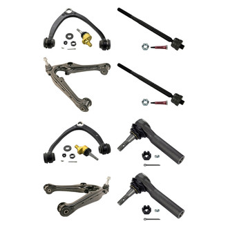 MOOG® - Front Lower and Upper Control Arm with Ball Joint and Tie Rod End Kit