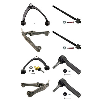 MOOG® - Front Lower and Upper Control Arm with Ball Joint and Tie Rod End Kit