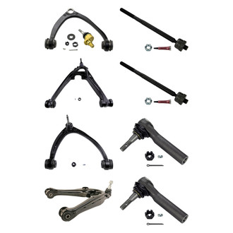 MOOG® - Front Lower and Upper Control Arm with Ball Joint and Tie Rod End Kit